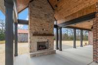 Covered Patio w/ Built In Gas Fireplace