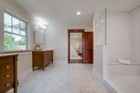 New Primary Bathroom Addition w/ Double Vanities
Quartz Countertops + All Tile