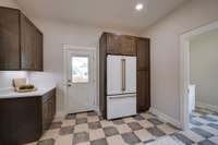 High End "Vanilla" Appliances w/ Champagne Gold Hardware incl. Refrigerator