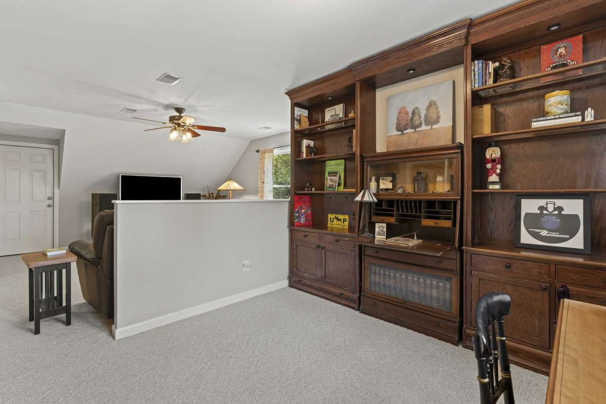 4th bedroom is open to the bonus.  The full wall can be added to create the true 4th bedroom