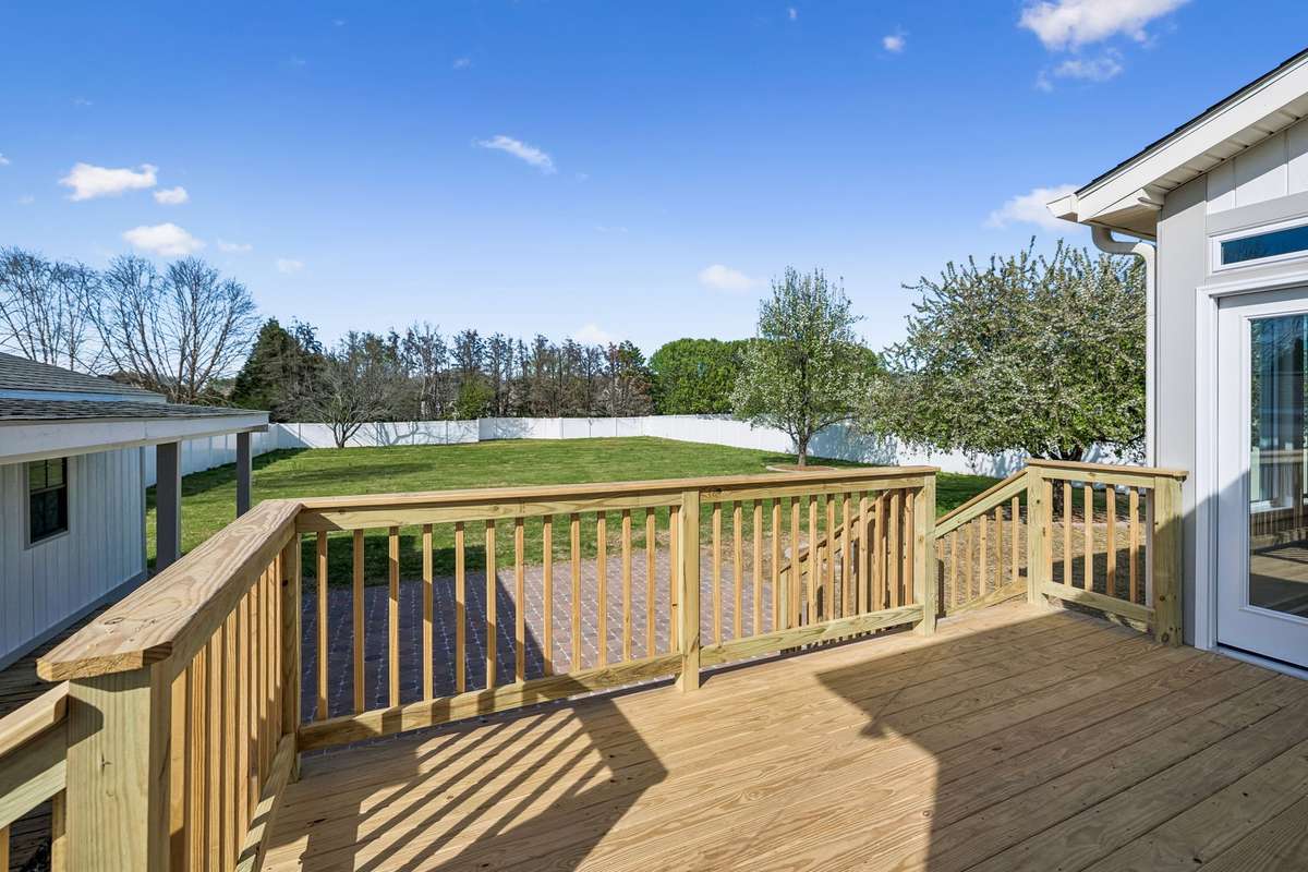 Newly built Deck off from Sunroom