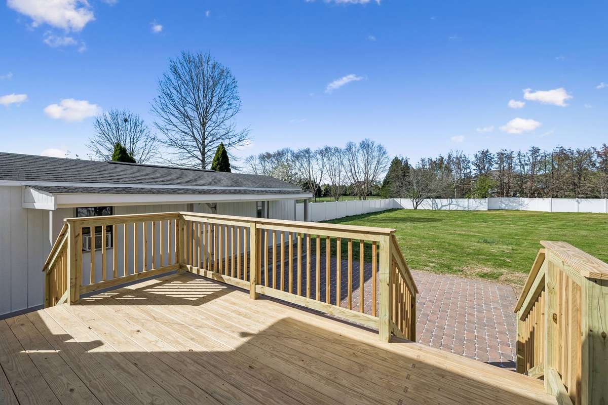 Newly built Deck off from Sunroom
