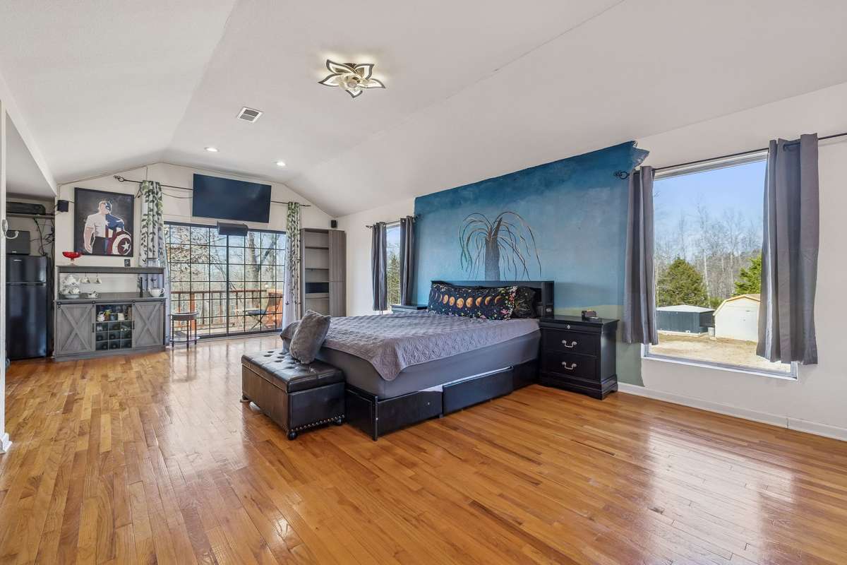 Enjoy the private patio off the owner's suite.  Mural can be completed or painted prior to closing.