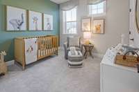 2 guest bedrooms with walk-in closets upstairs.