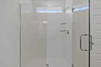 Choose between large tiled walk-in shower & linen closet or tiled shower & separate tub at no cost!