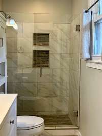 Tiled shower