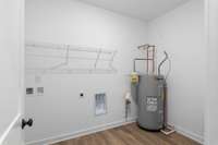 Photo of similar, staged model home. Spacious laundry room!