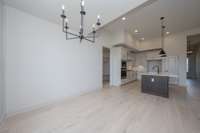 View of kitchen from dining area