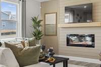 Fireplace
(furnished model home photo) Pics may differ slightly from actual floorplan design and elevation.