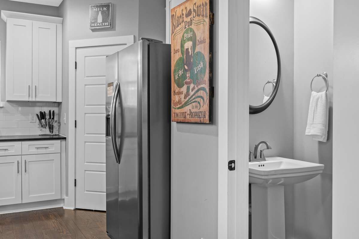 Half bath off of the dining area