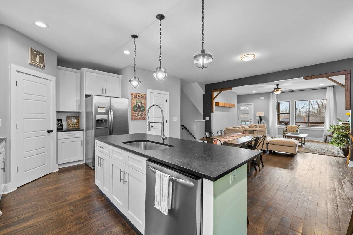 Stunning floor plan with great wood accents
