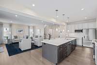 Open Kitchen Layout with 9 foot Island Included