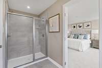 Tile Shower is Included! (pictured is Roman Shower Upgrade)