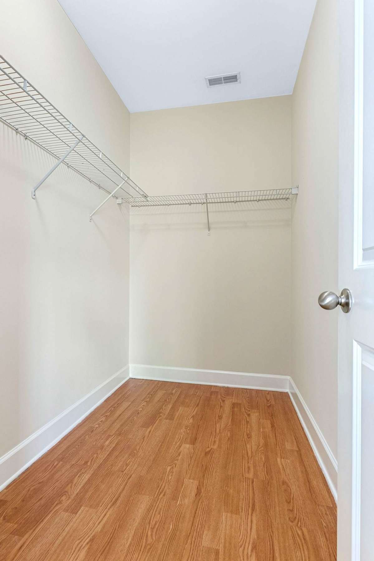 Both bedrooms feature large walk-in closets.