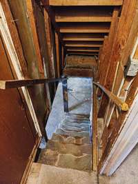 Stairwell to unfinished basement