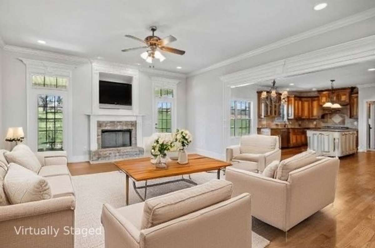 Virtually Staged Photo of Living Room