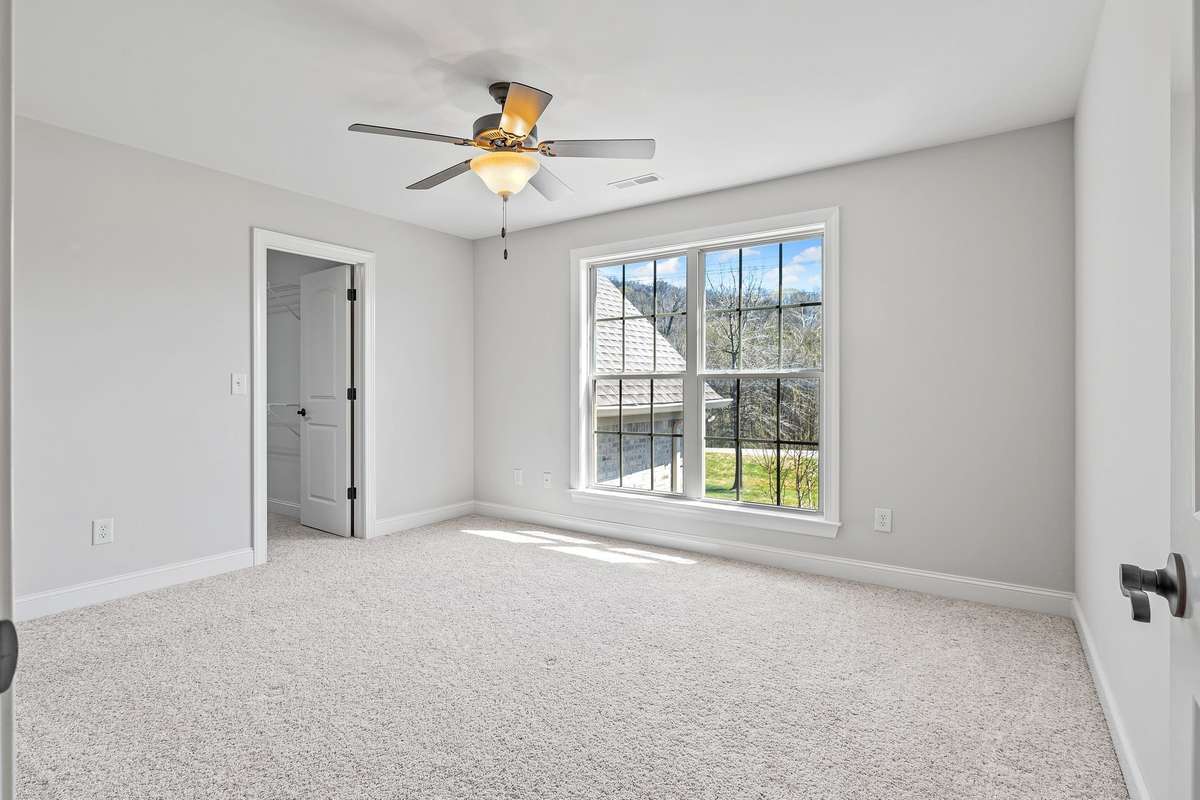 The generously sized BR on 2nd floor has extra storage closet.