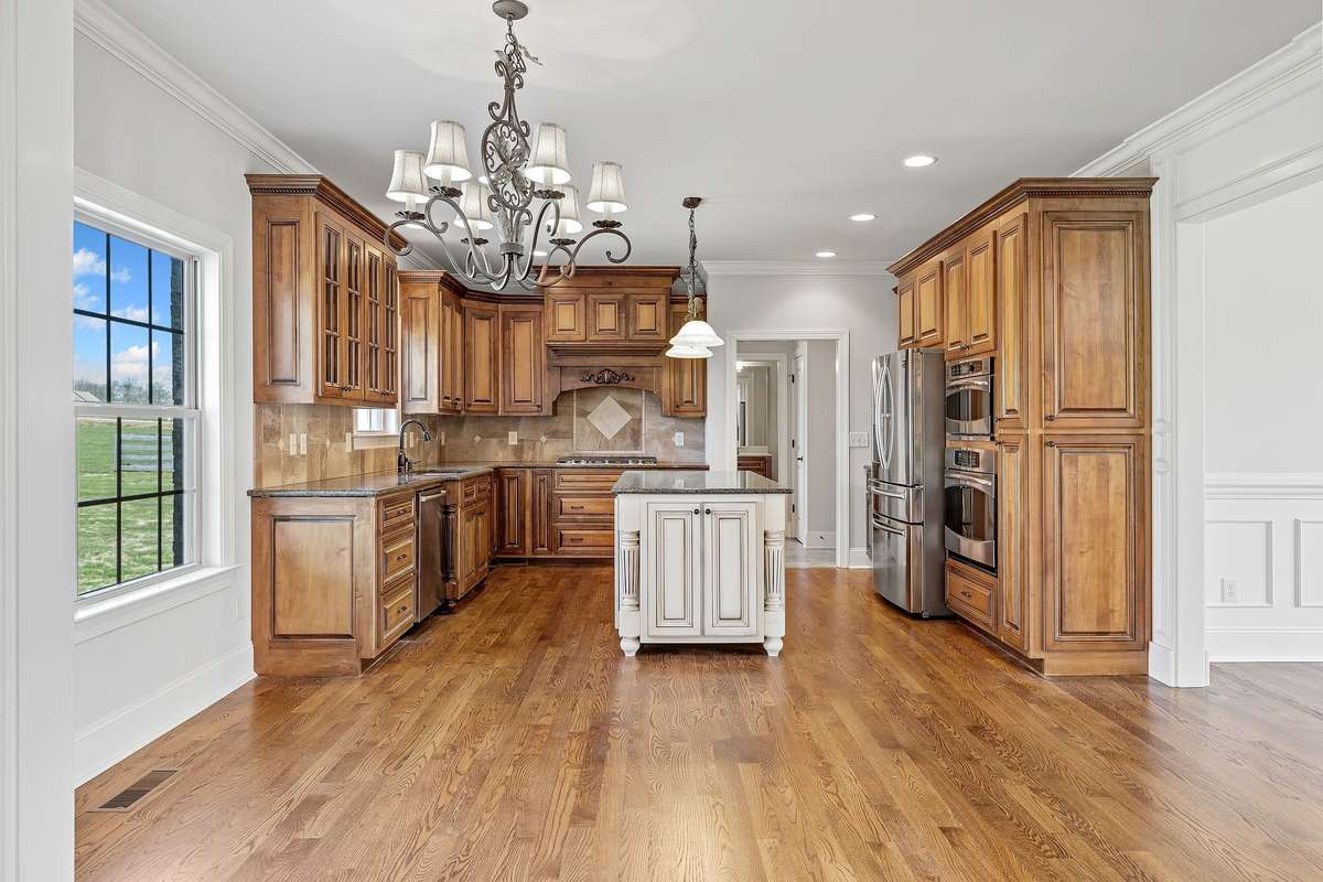 The gourmet Kitchen is a chef's dream. The cabinets are all custom designed and beautifully crafted.