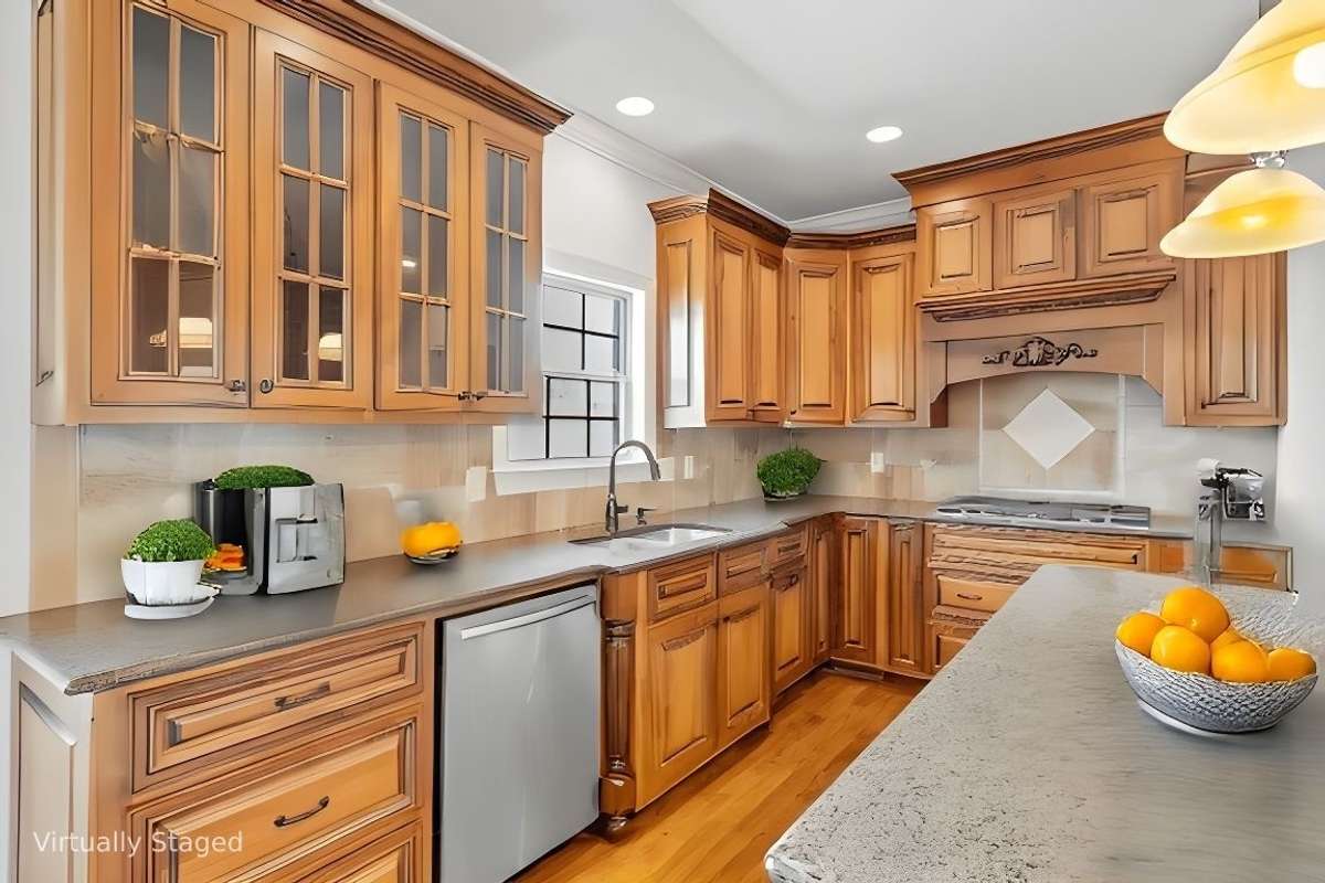Virtually Staged Photo for Kitchen.