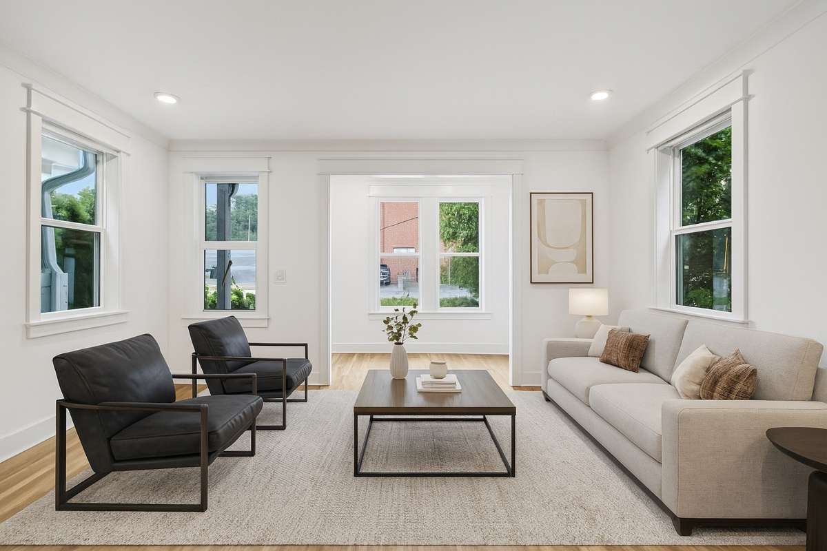 Spacious Living Room. This photo is virtually staged