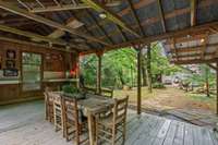 Continue to follow the stone path to the beautiful covered picnic pavilion