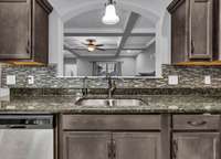 Arched Window to the Living Room!