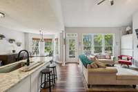 Enjoy the view from your main floor kitchen, dining and living space