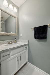 Main level guest half bath