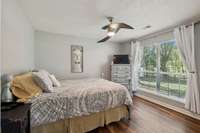 Downstairs guest room with lake view