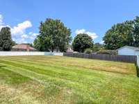 Backyard has a privacy fence