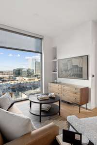 A3 Living Room | Furnished Model | Cool Finish Palette