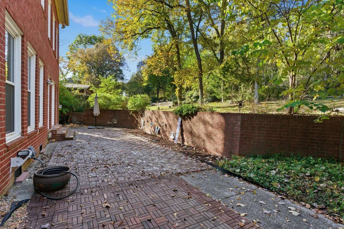 Backyard Patio with Park-Like Yard
