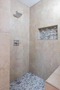 Tiled shower
