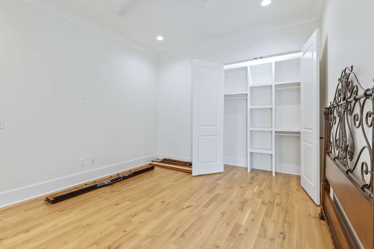 Peak inside the closet to find custom shelves - perfect for organizing your belongings. 6371 Alamo Pl Nashville TN 37209