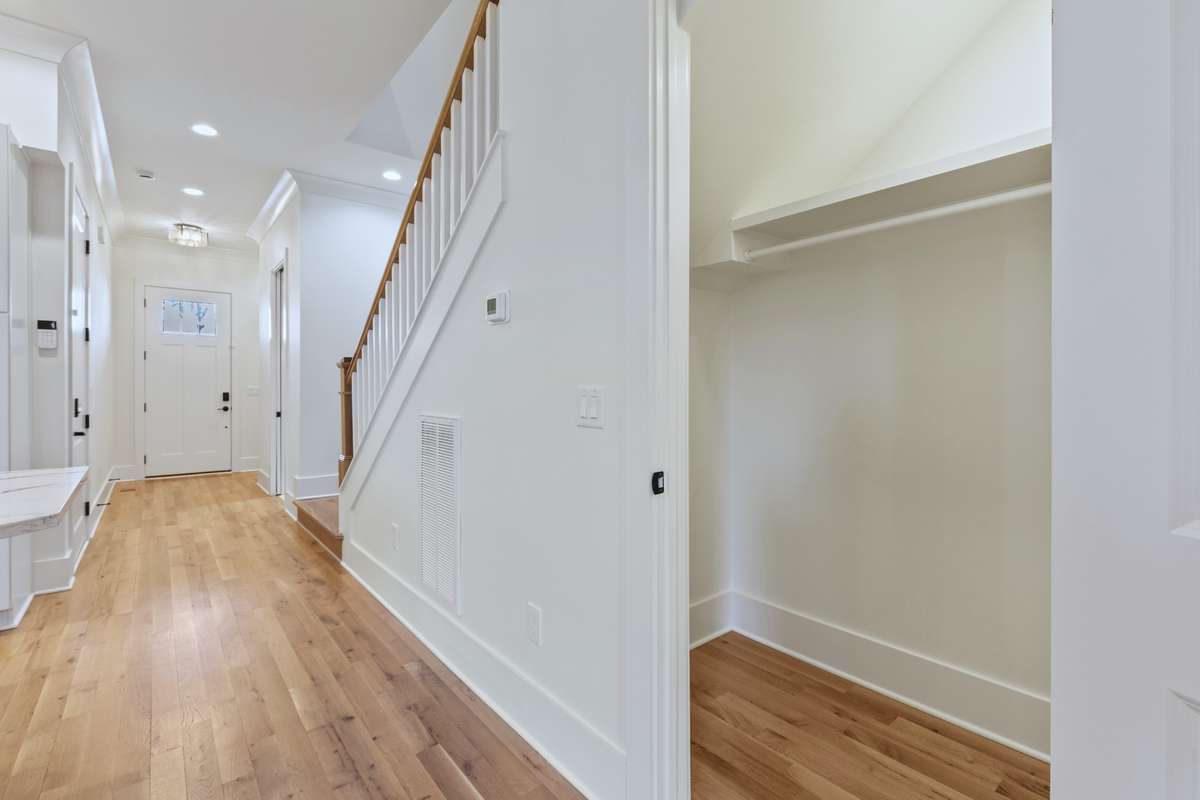 Large storage closet under the stairs. 6371 Alamo Pl Nashville TN 37209