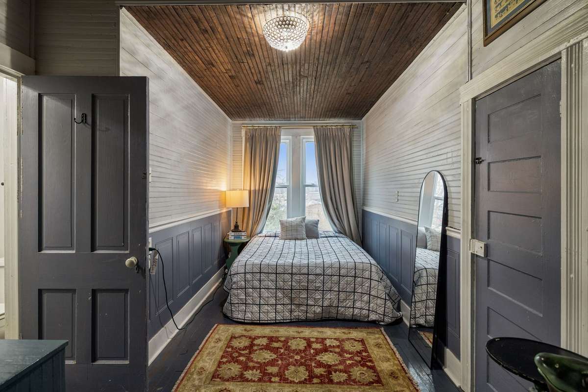Upstairs bedroom and bathroom