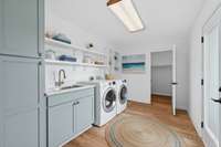 Virtually Staged including cabinets and shelves.