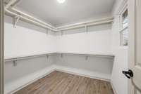 Spacious primary closet