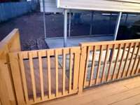 Recently added gate to the deck