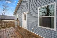 Large back deck for grilling or gathering!
