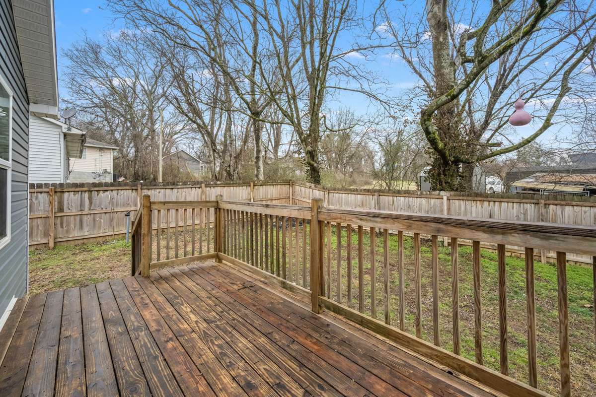 Extra large fenced in back yard.