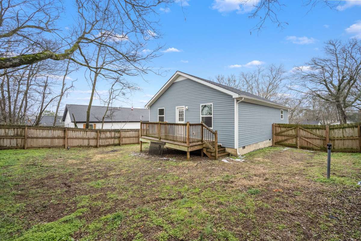 Plenty of room in this fenced in private back yard.