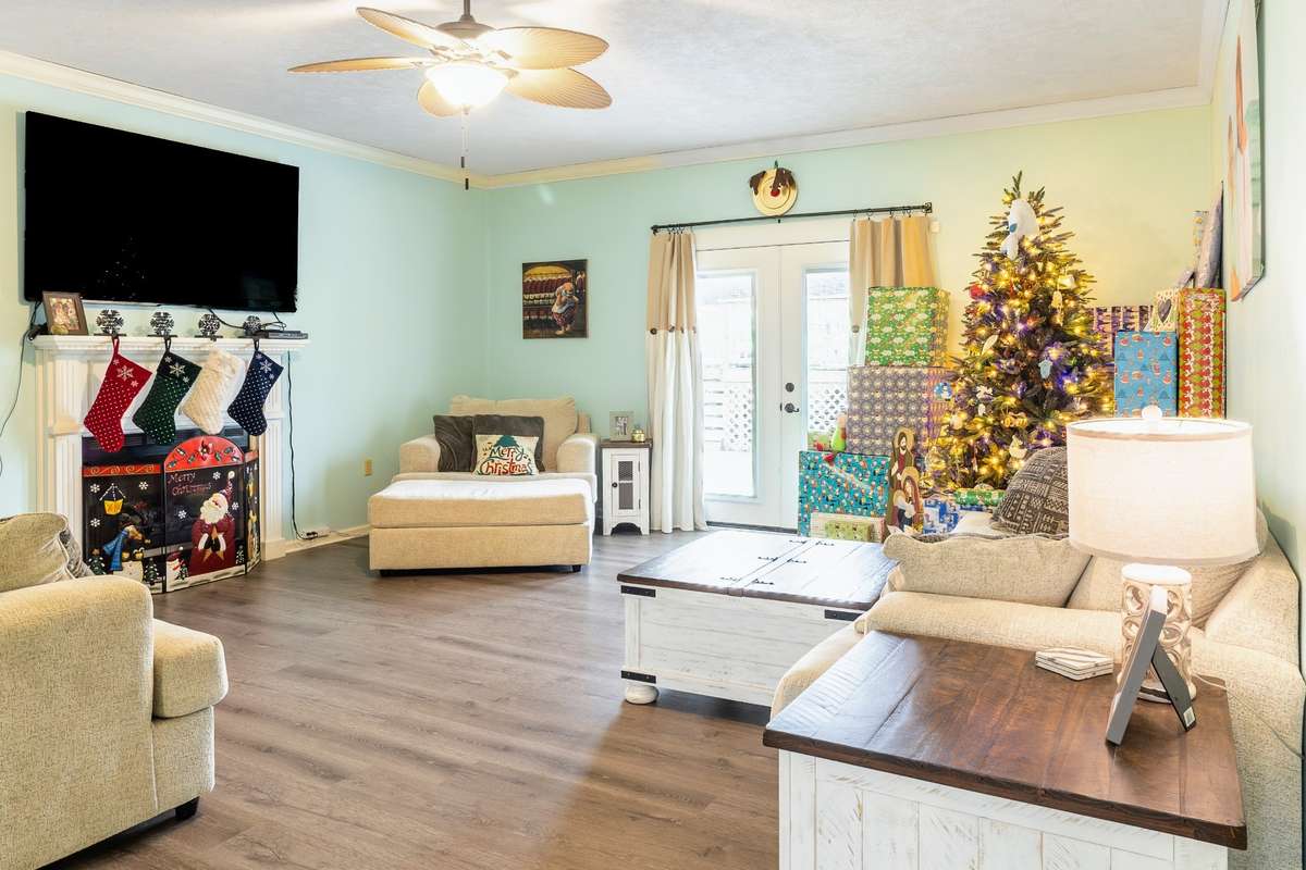Living room with gas fireplace
