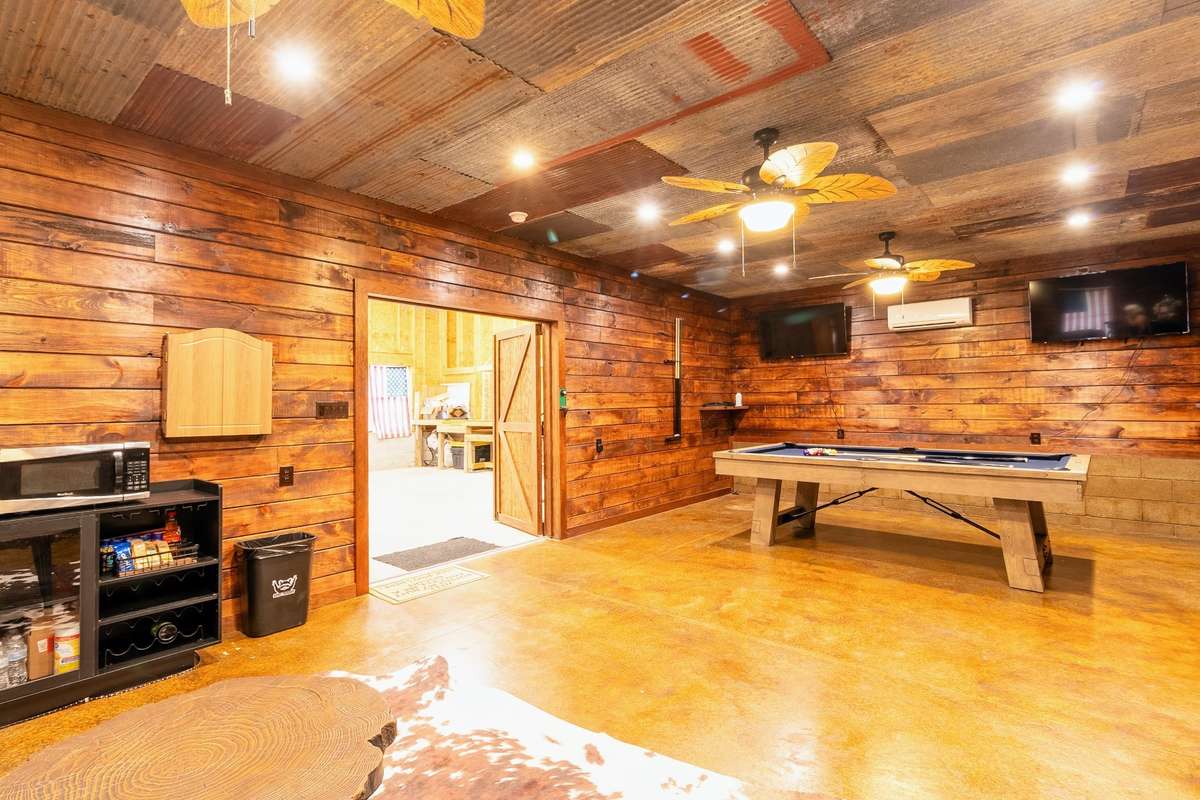 Half garage/half sportsbar