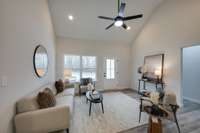 UPGRADED w/ 9 Ft. High Ceilings or Higher Throughout
CATHEDRAL Ceiling in Great Room