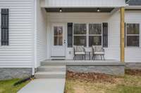 COVERED Front Porch + Concrete Sidewalk