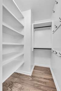 and another custom walk-in closet