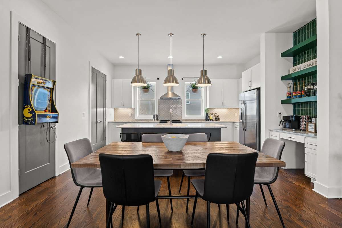 Dining space adjacent to kitchen.