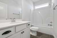 quartz countertop, premium ceramic tile, one piece, low maintenance tub, transit window