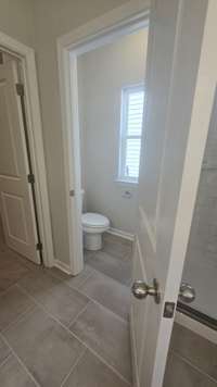 water room with a door